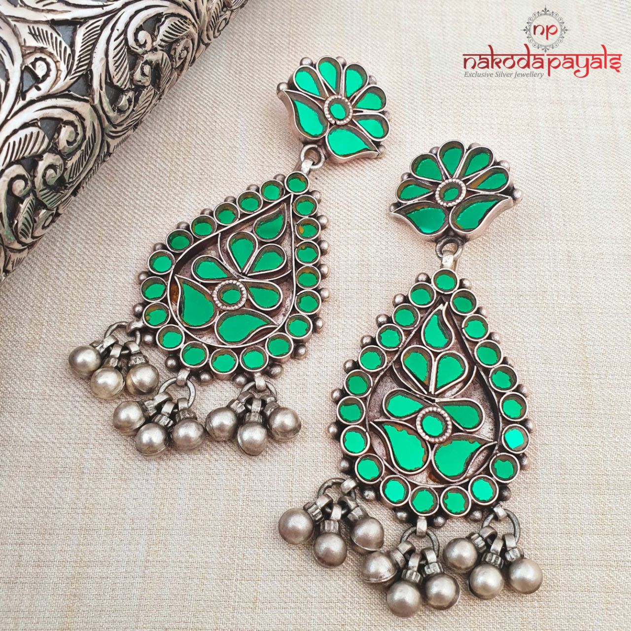 Buy Oxidized Silver Color Red Stone And Moti Earrings For Women Online In  India At Discounted Prices